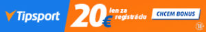 Tipsport 20€ bonus banner